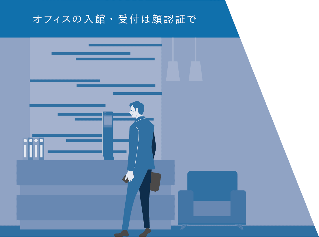 オフィスの入館・受付は顔認証で